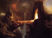 Thomas Cole Expulsion - Moon and Firelight oil painting on canvas